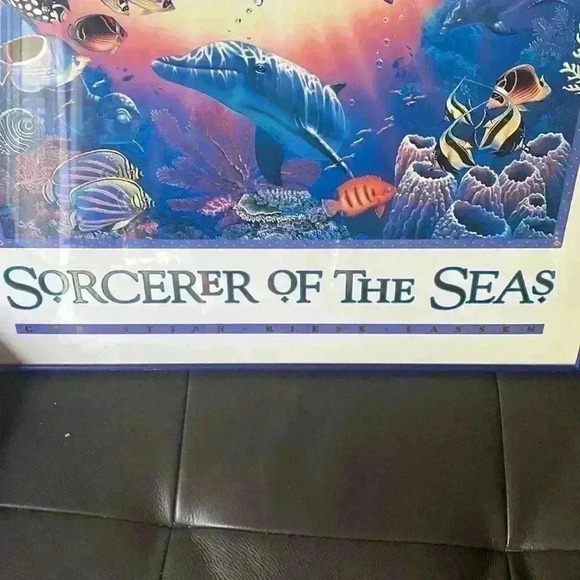 DISNEY Framed Poster "SORCERER OF SEA" BY  CHRISTIAN RIESE LASSEN. - Picture 5 of 13